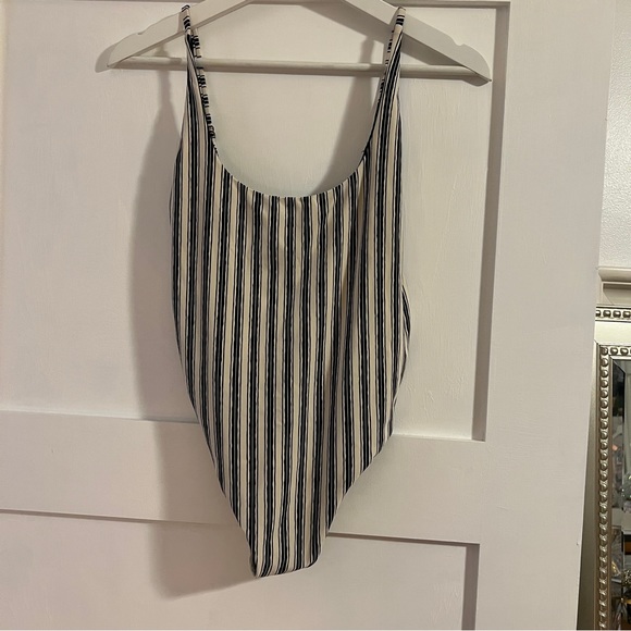 Billabong Black and White Striped One Piece Swimsuit - Picture 6 of 12